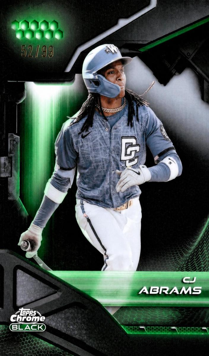 2026 Topps Chrome Black Baseball Green Refractor CJ Abrams #162