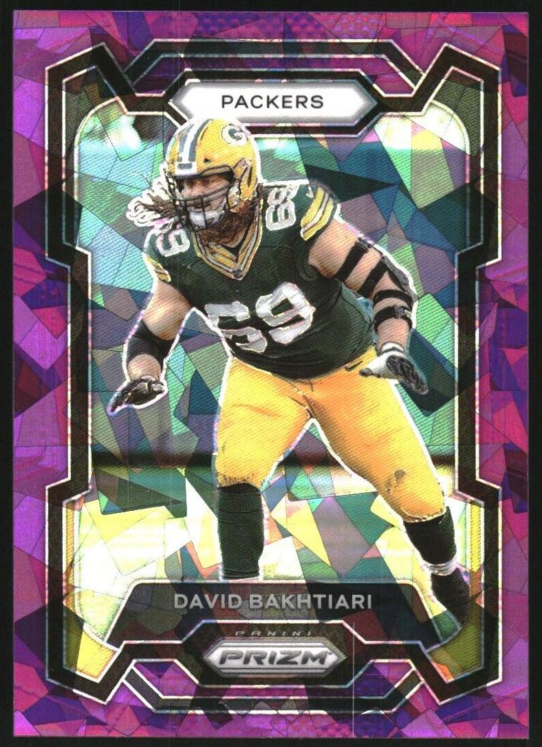 2023 Panini Prizm Football Purple Ice David Bakhtiari #108
