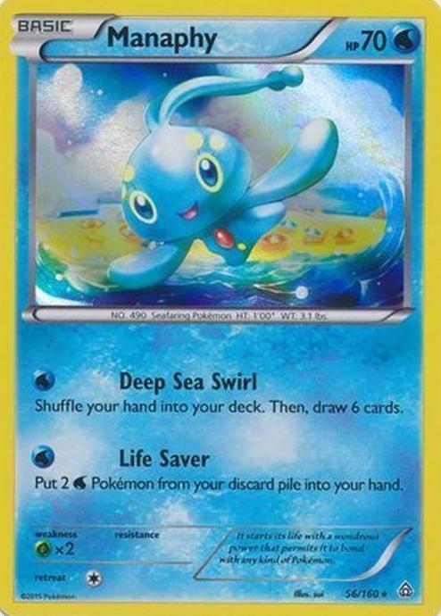 2015 Pokemon XY Primal Clash Manaphy #56 PSA 9