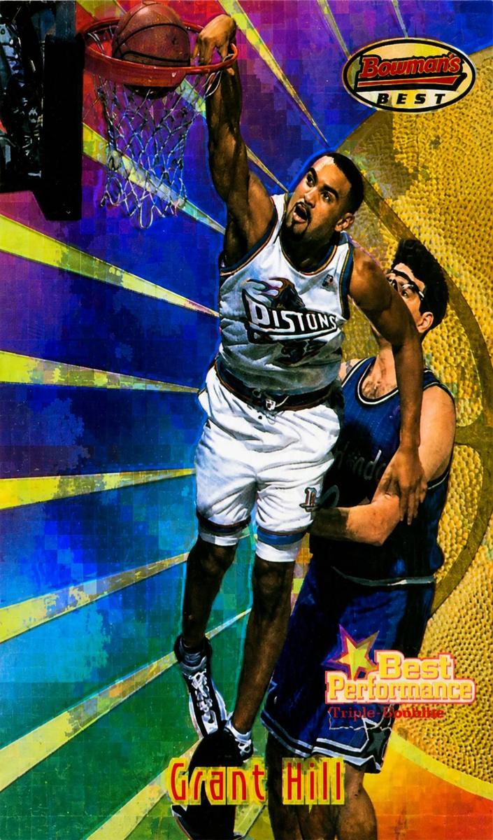 1997 Bowman's Best Basketball Atomic Refractor Grant Hill #91 PSA 8.5