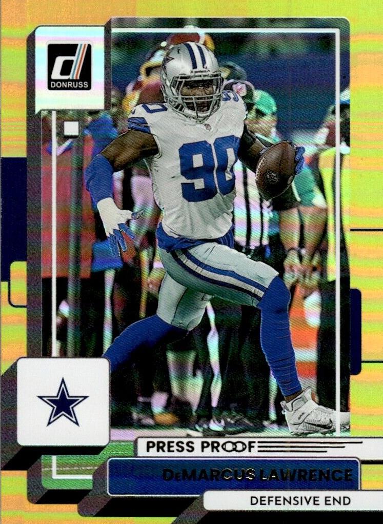 2022 Panini Donruss Football Press Proof Premium DeMarcus Lawrence #156 PSA 10