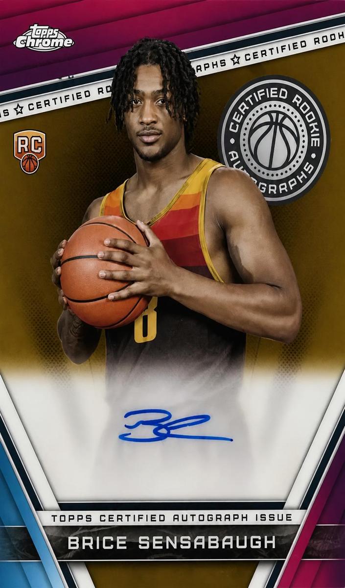 2023 Topps Chrome Basketball Gold Refractor Brice Sensabaugh #CRA-BS