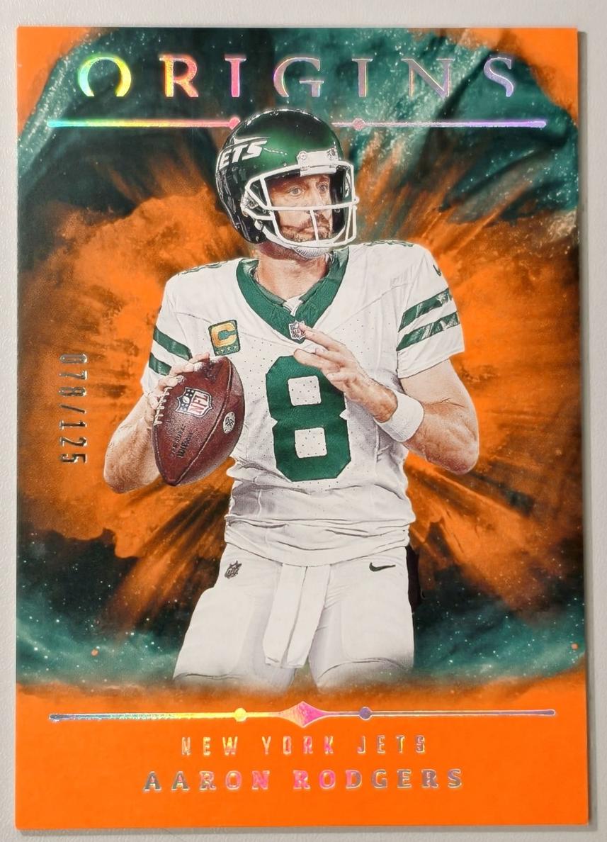 2024 Panini Origins Football Orange Aaron Rodgers #85