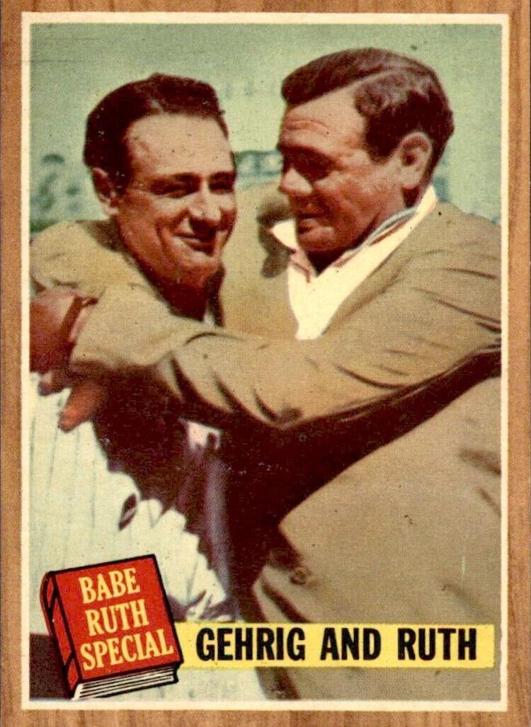 1962 Topps Baseball Gehrig And Ruth #140 PSA 6