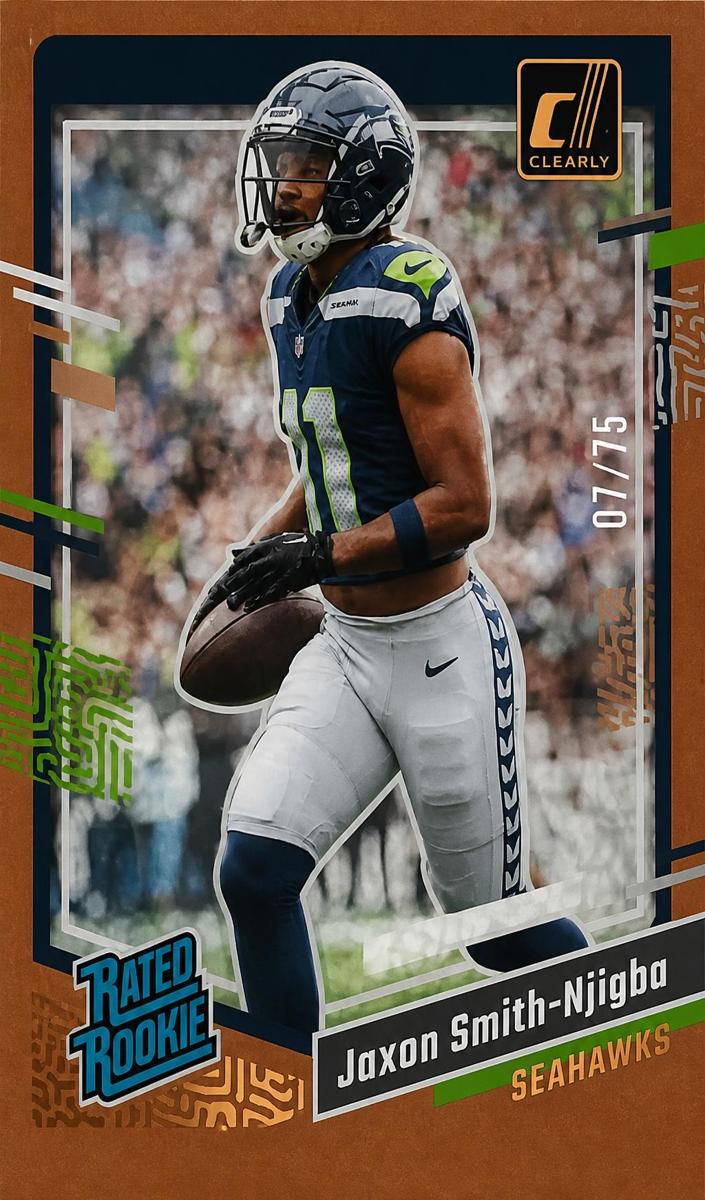 2023 Panini Clearly Donruss Football Orange Jaxon Smith-Njigba #67