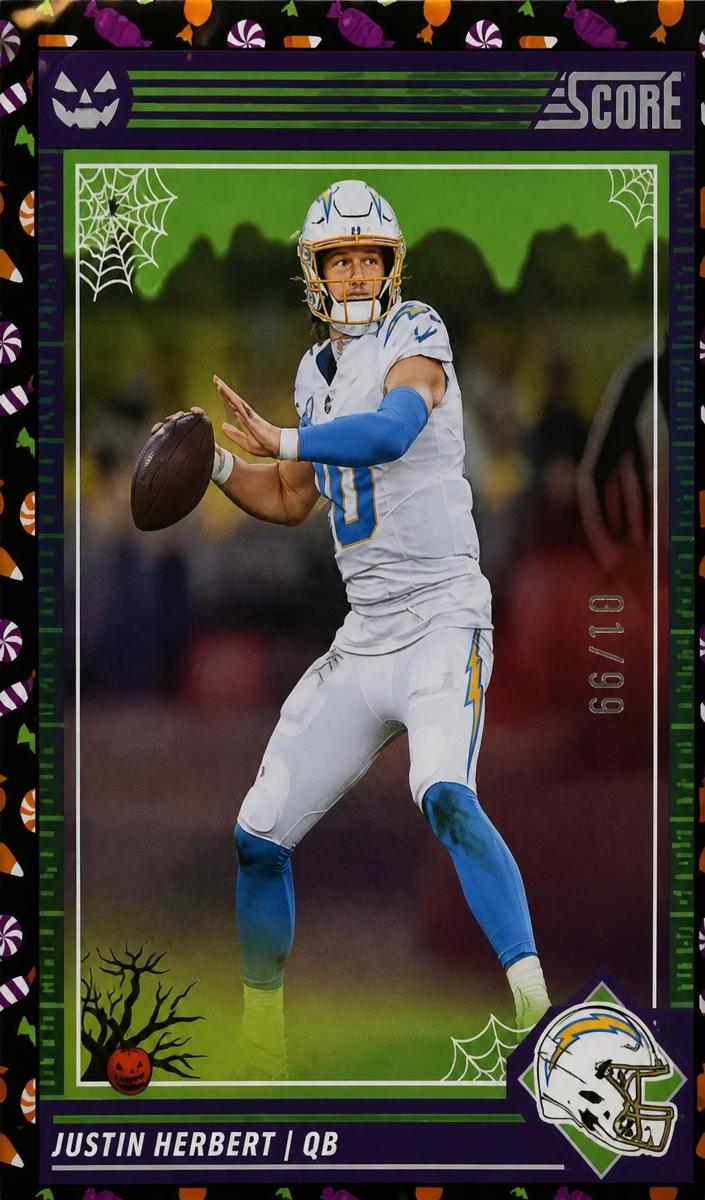 2024 Panini Score-a-Treat Football Trick or Treat Justin Herbert #163 PSA 10