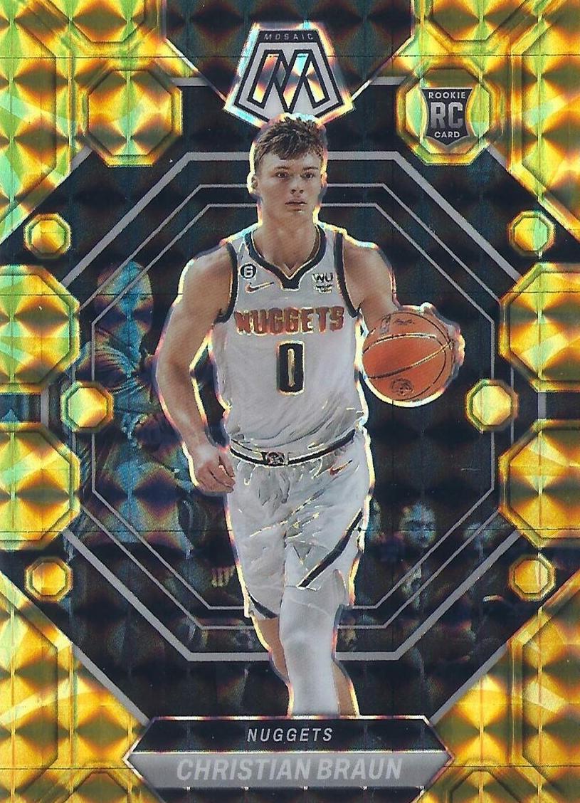 2022 Panini Mosaic Basketball Reactive Yellow Christian Braun #240
