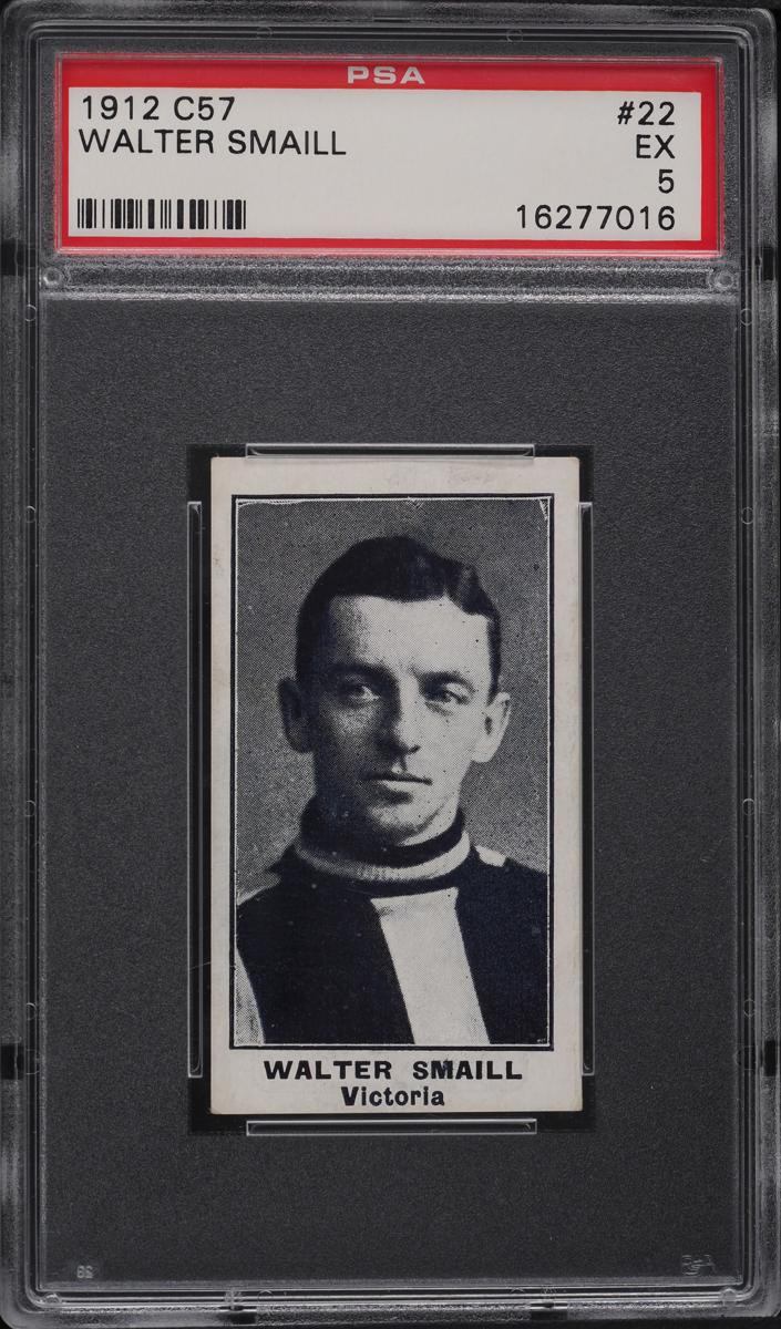 1912 Imperial Tobacco C57 Hockey Walter Smaill #22 PSA 4