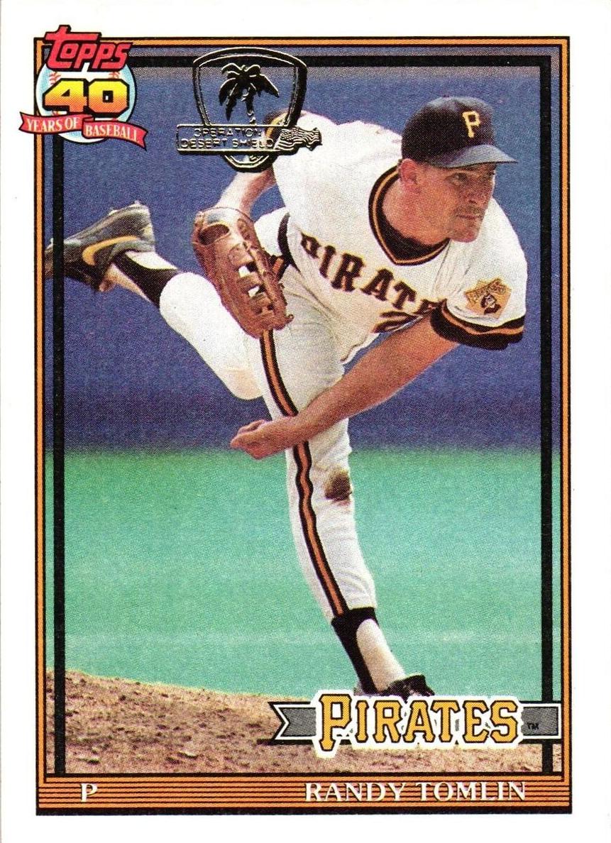 1991 Topps Baseball Randy Tomlin #167 PSA 9