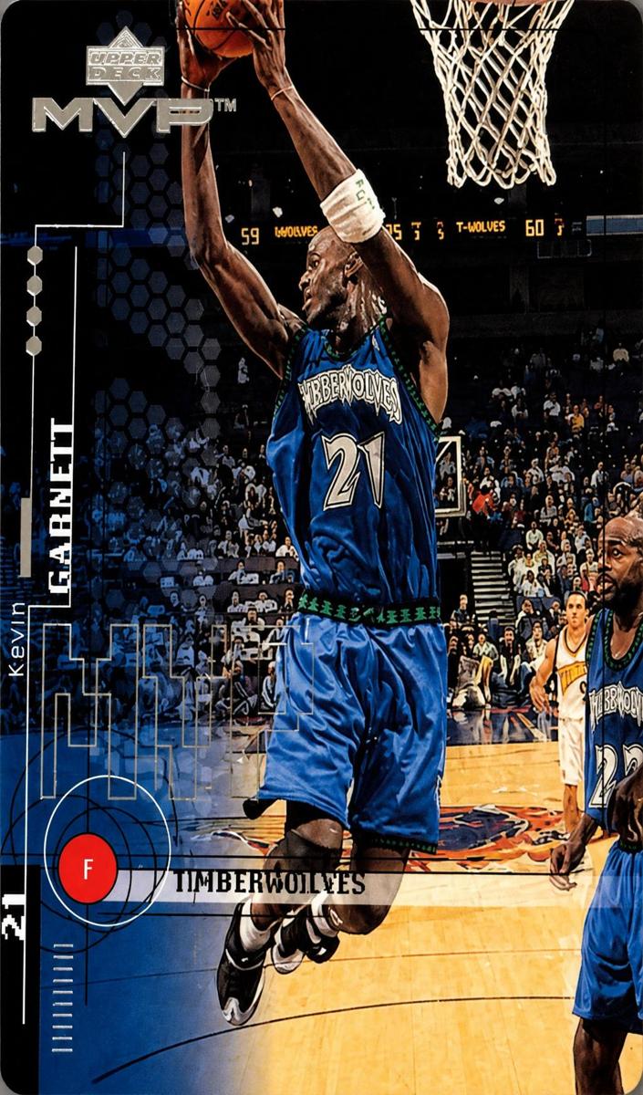 1999 Upper Deck MVP Basketball Silver Script Kevin Garnett #93