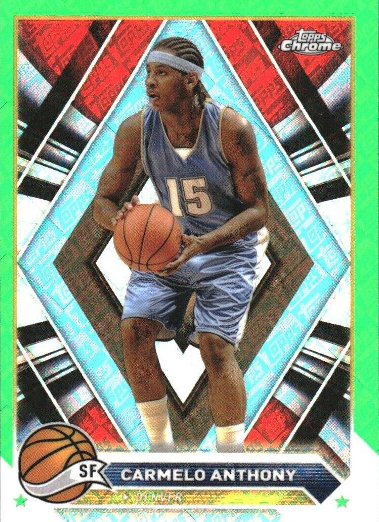 2023 Topps Chrome Basketball Green Refractor Carmelo Anthony #27
