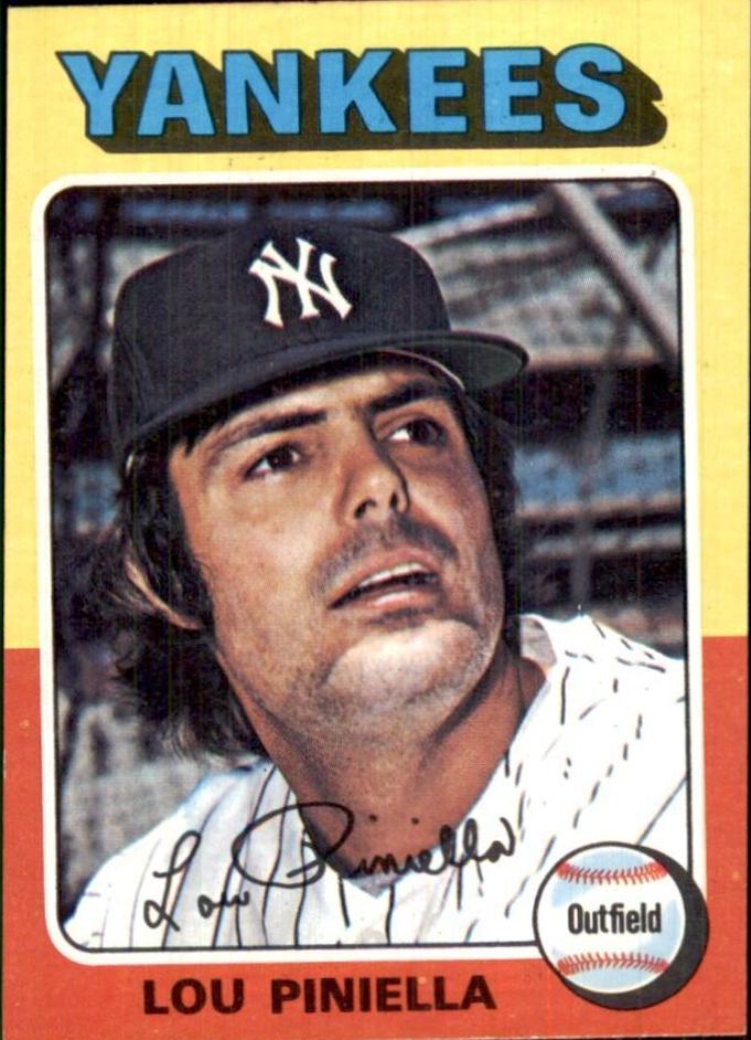 1975 Topps Mini Baseball Lou Piniella #217 PSA 8.5