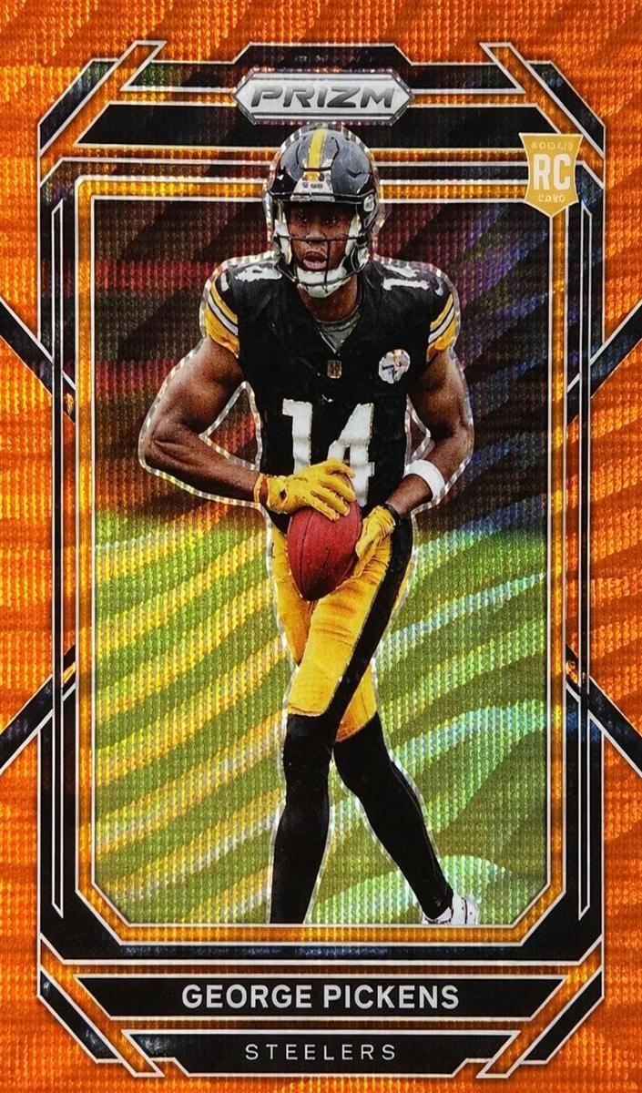 2022 Panini Prizm Football Orange Wave George Pickens #329