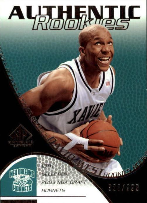 2003 SP Game Used Basketball David West #124