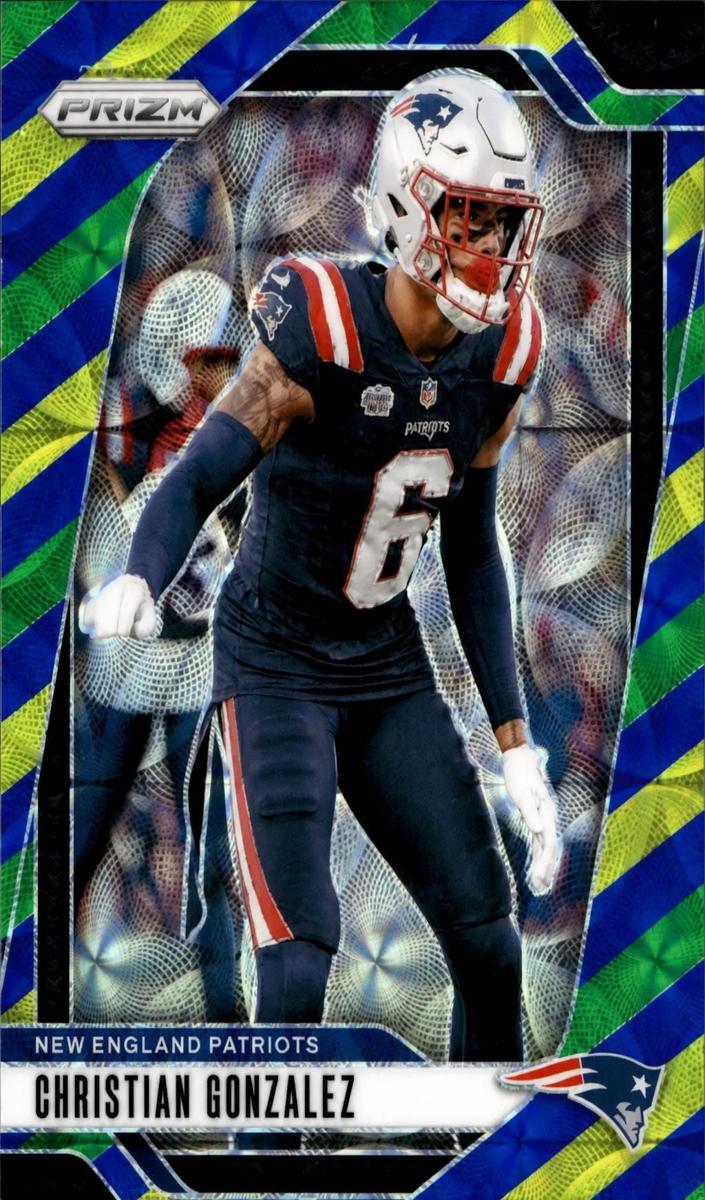 2024 Panini Prizm Football Choice Blue Yellow and Green Christian Gonzalez #198