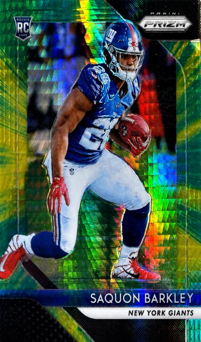 2018 Panini Prizm Football Hyper Saquon Barkley #202 PSA 9