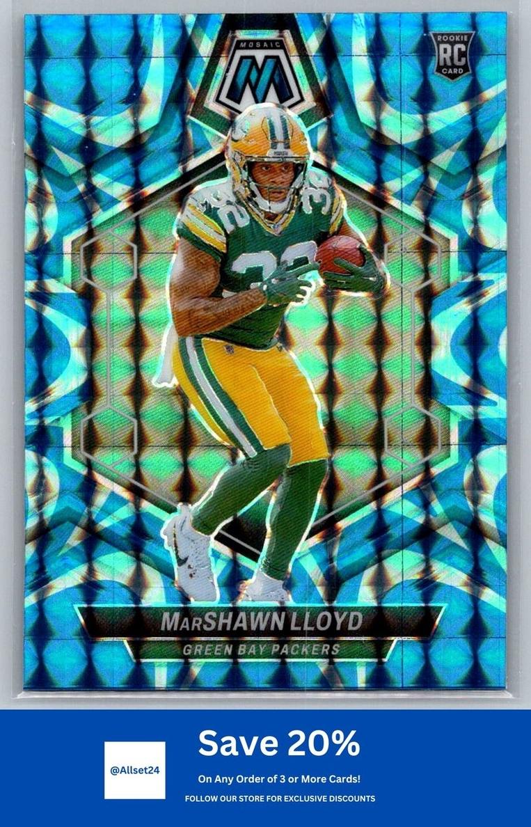 2024 Panini Mosaic Football Reactive Blue MarShawn Lloyd #371