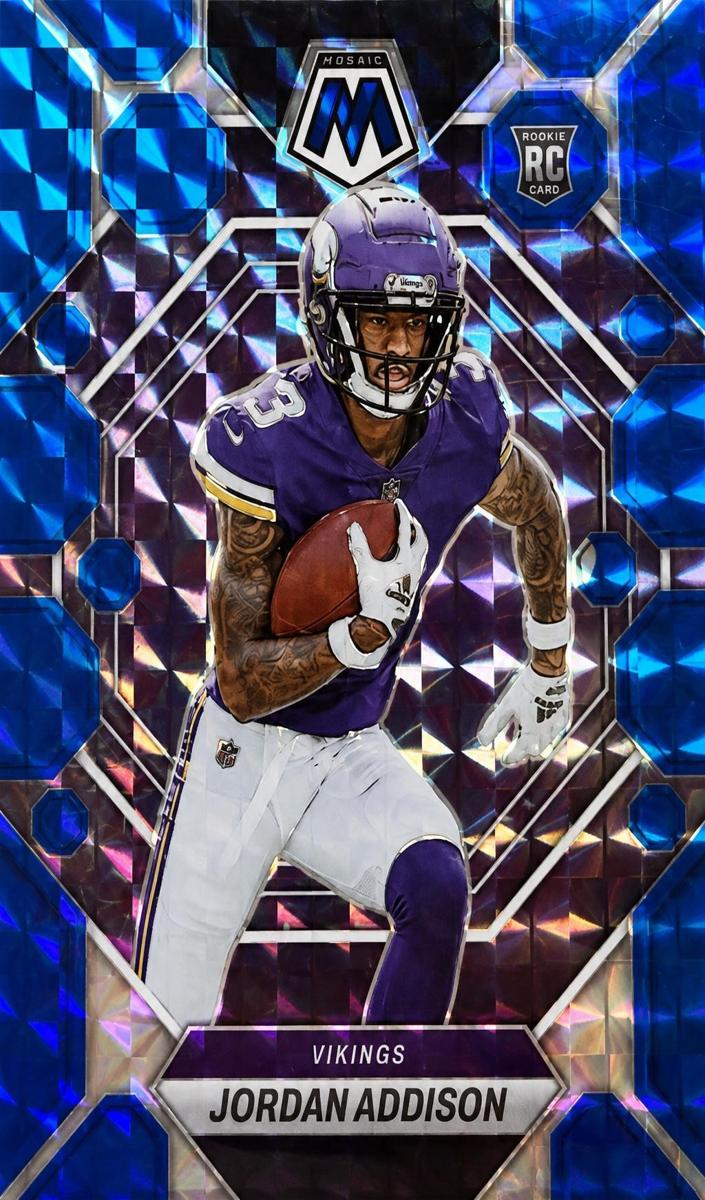 2023 Panini Mosaic Football Blue Jordan Addison #337