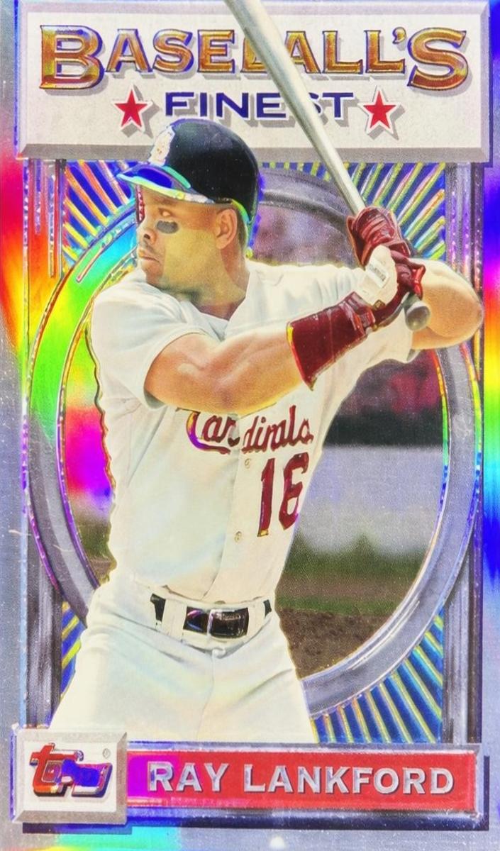 1993 Topps Finest Baseball Refractor Ray Lankford #187