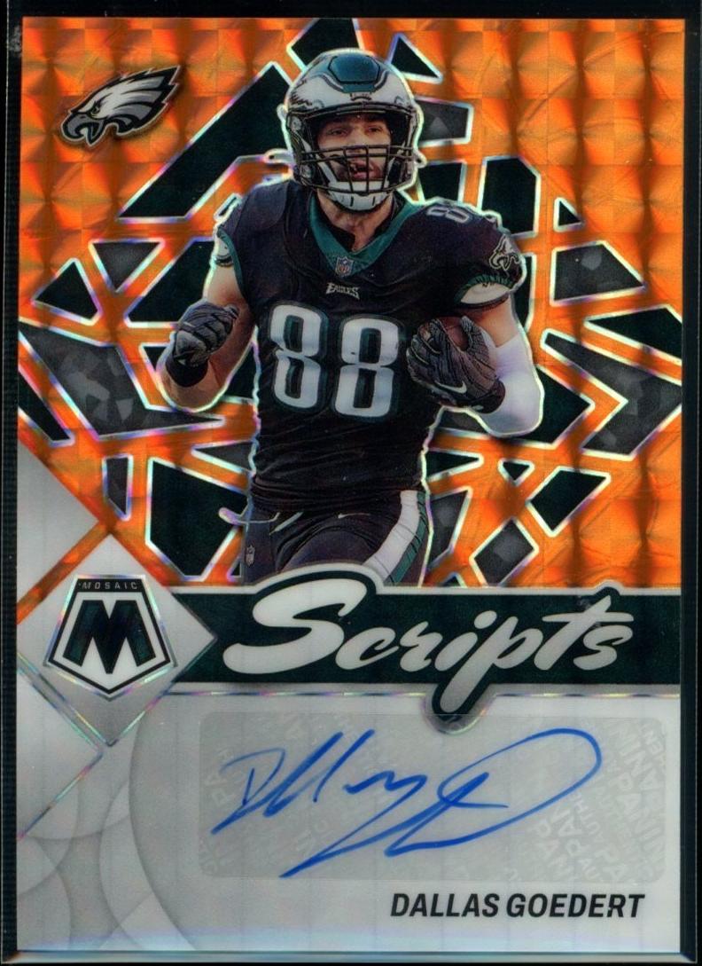 2022 Panini Mosaic Football Orange Dallas Goedert #S-DG