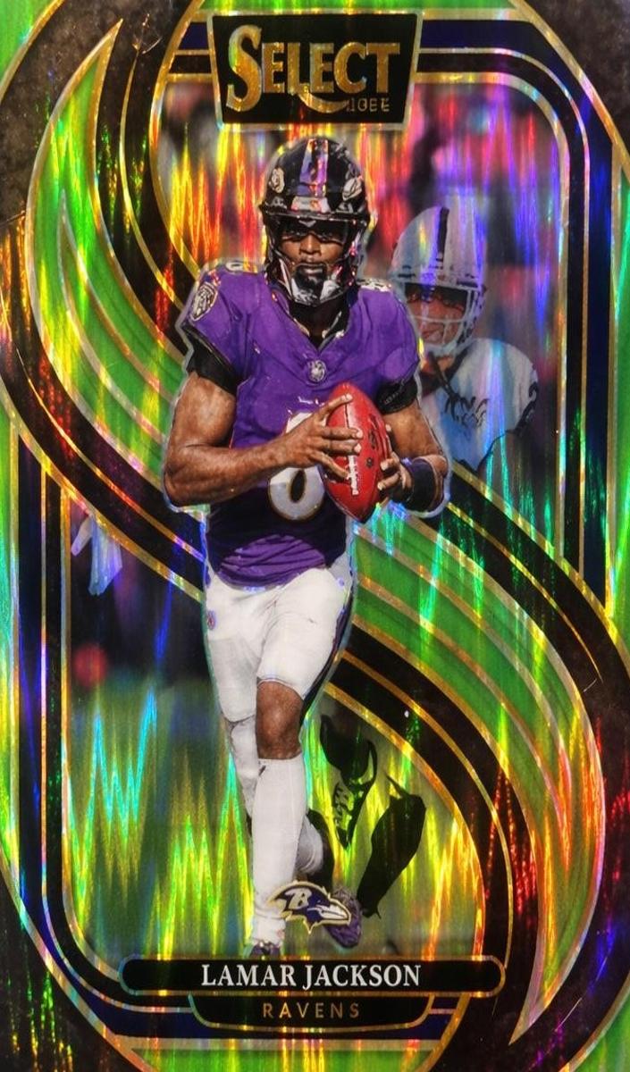2024 Panini Select Football Neon Green Shock Lamar Jackson #121