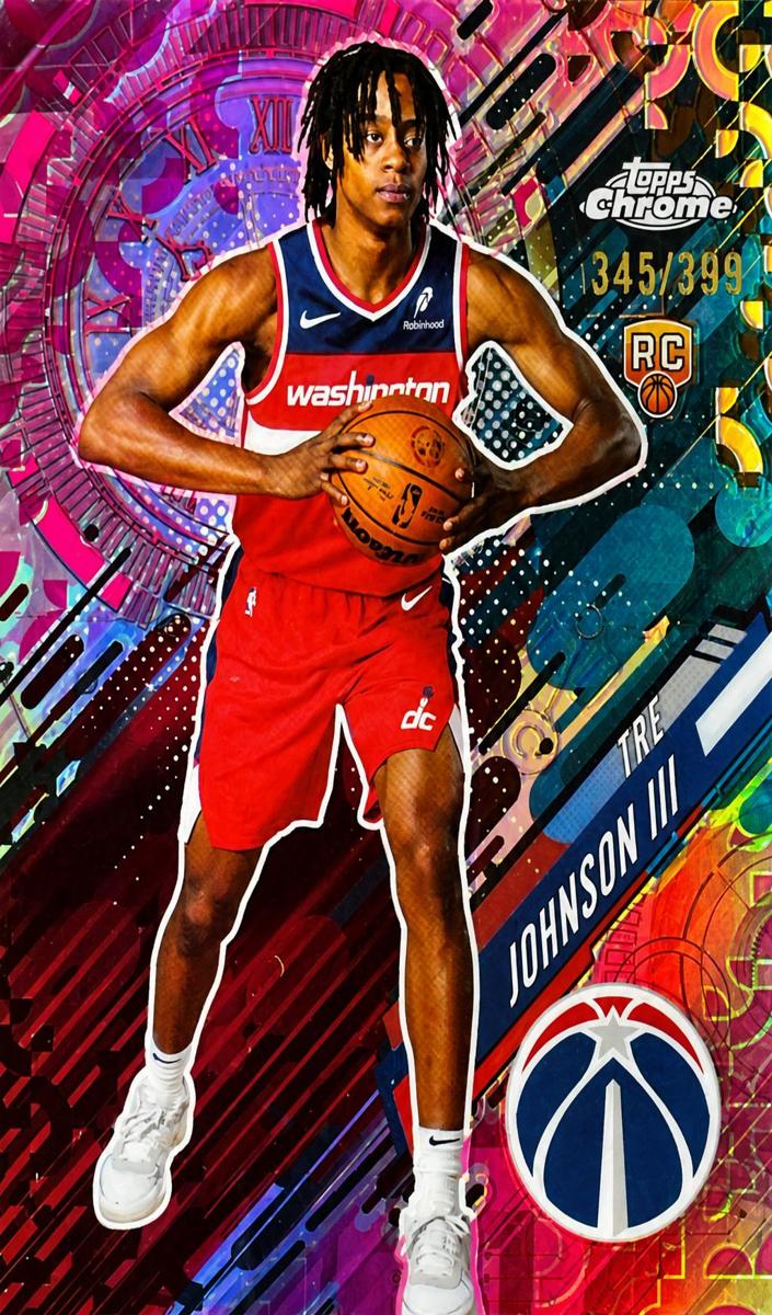 2025 Topps Chrome Basketball Magenta Refractor Tre Johnson III #GT-21 PSA 10