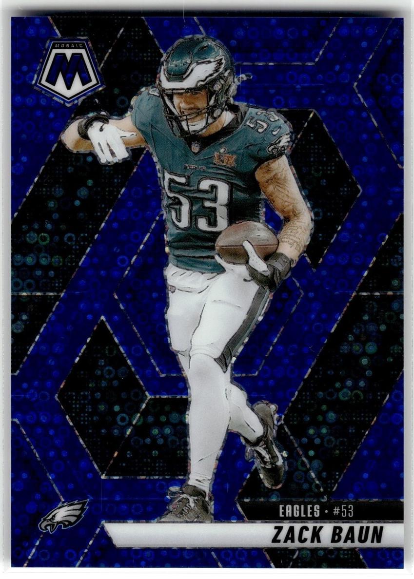 2025 Panini Mosaic Football No Huddle Blue Zack Baun #268