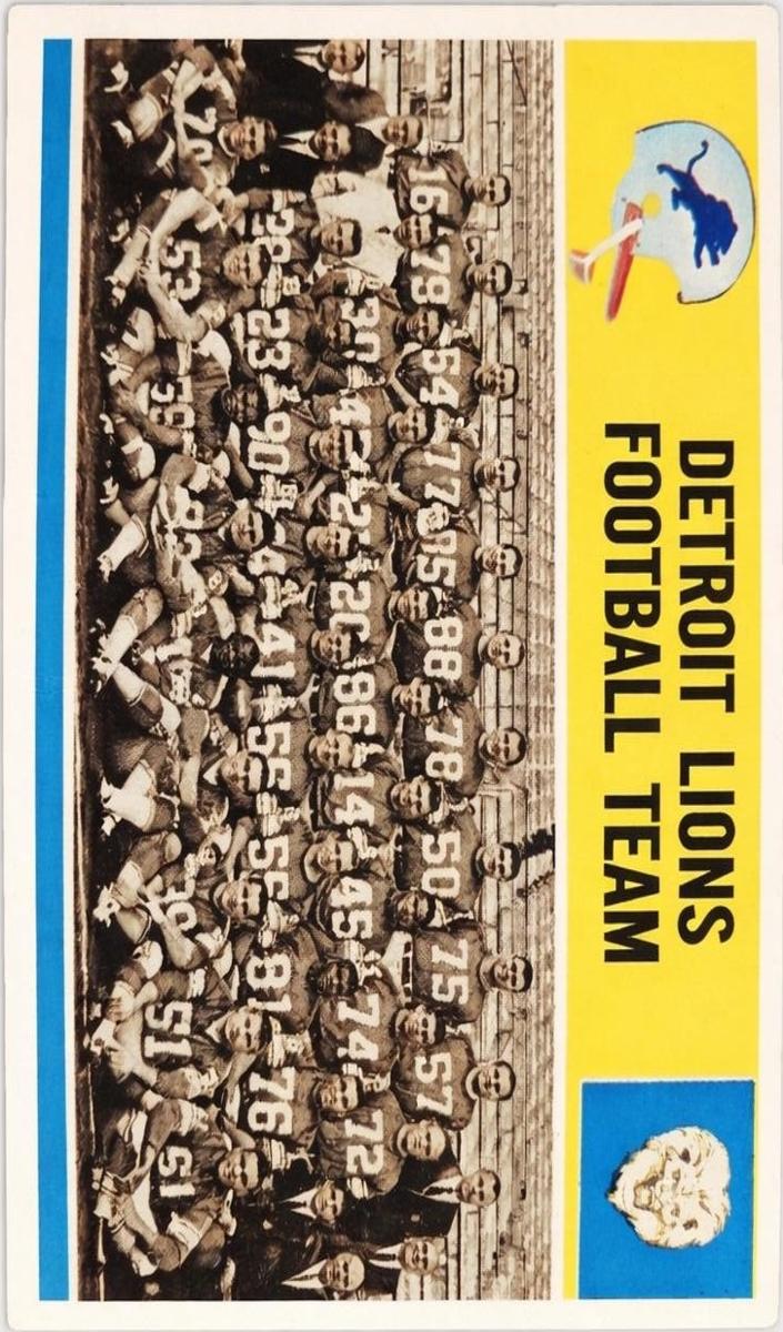 1964 Philadelphia Football Detroit Lions #69 PSA 8