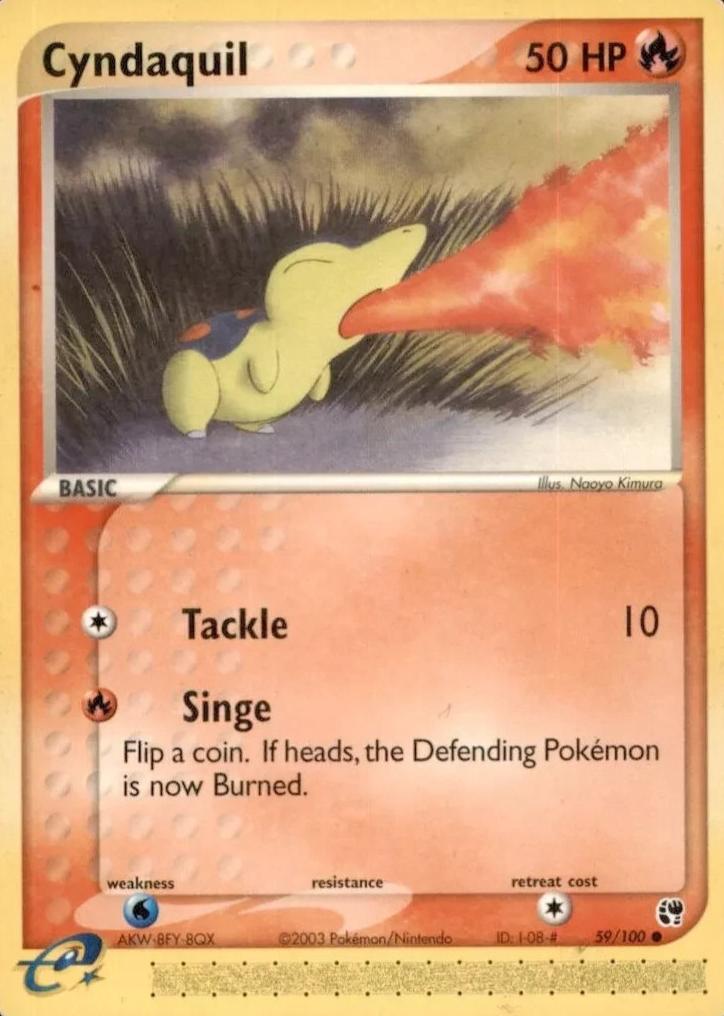 2003 Pokemon EX Sandstorm Cyndaquil #59 PSA 9