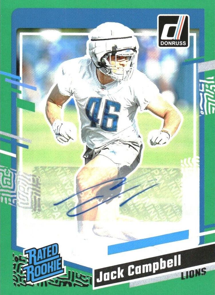 2023 Panini Donruss Football Green Jack Campbell #330
