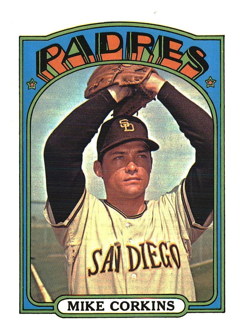 1972 Topps Baseball Mike Corkins #608