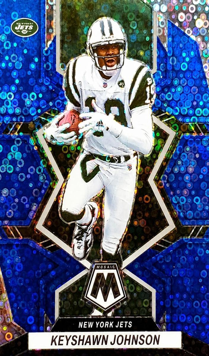 2022 Panini Mosaic Football No Huddle Blue Keyshawn Johnson #155
