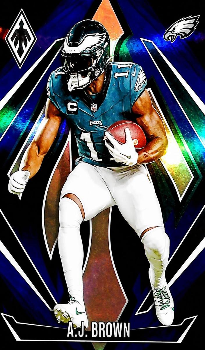 2024 Panini Phoenix Football Blue Fade A.J. Brown #1