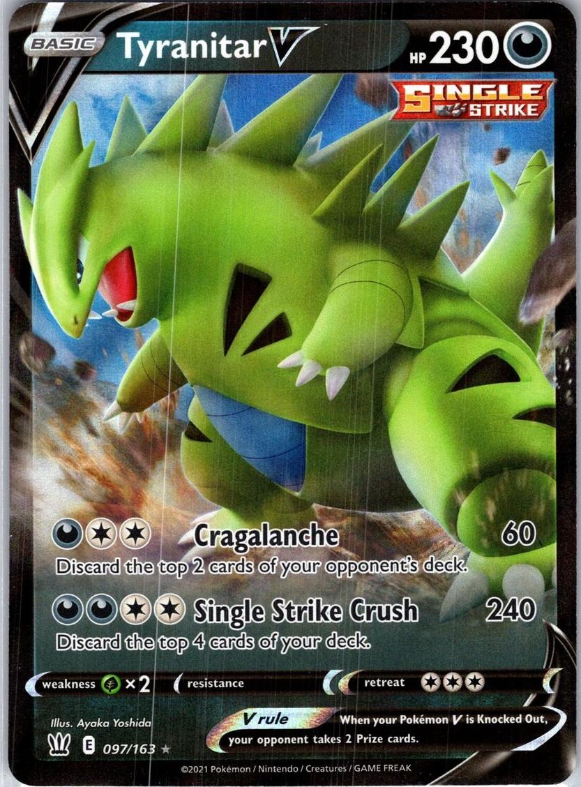 2021 Pokemon Battle Styles Tyranitar #97 CGC 8