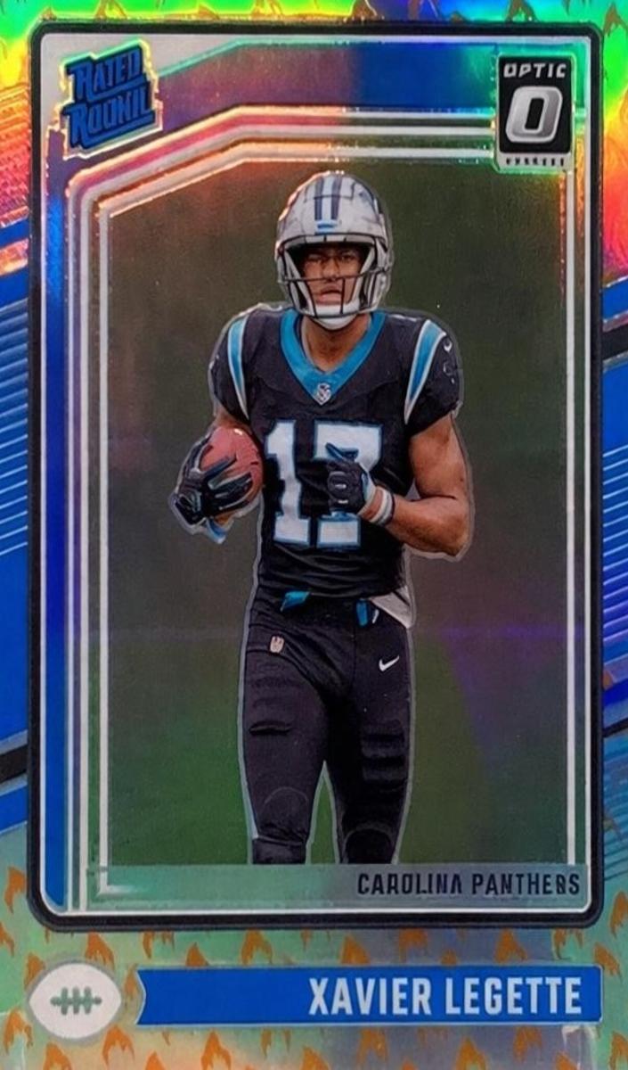 2024 Donruss Optic Football Fire Xavier Legette #299 PSA 10