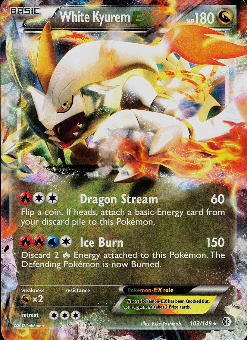 2012 Pokemon Black & White Boundaries Crossed White Kyurem #103