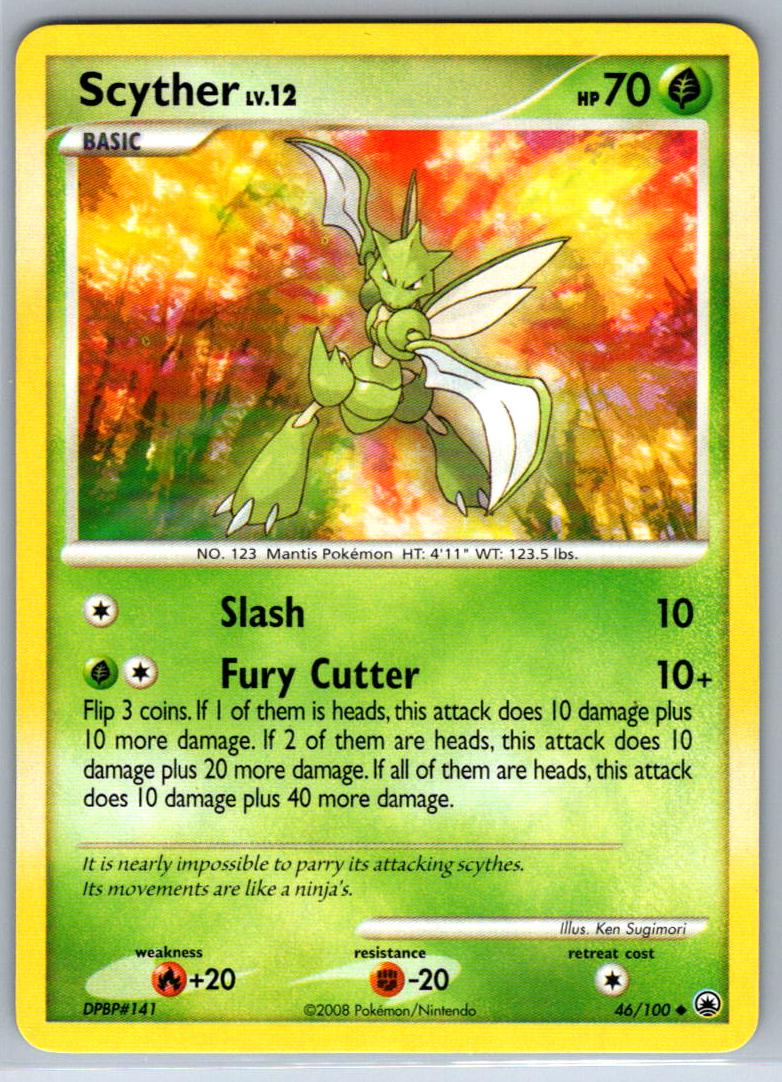 2008 Pokemon Diamond & Pearl Majestic Dawn Scyther #46 PSA 7