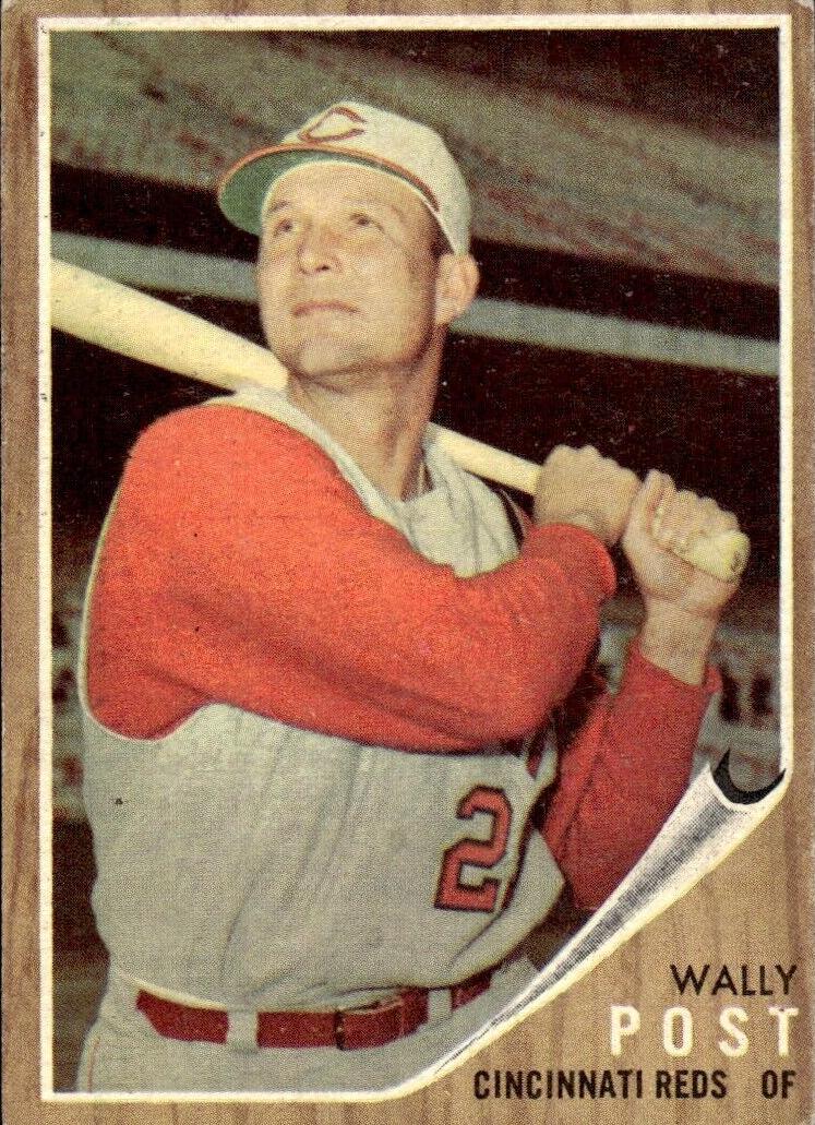 1962 Topps Baseball Green Tint Wally Post #148