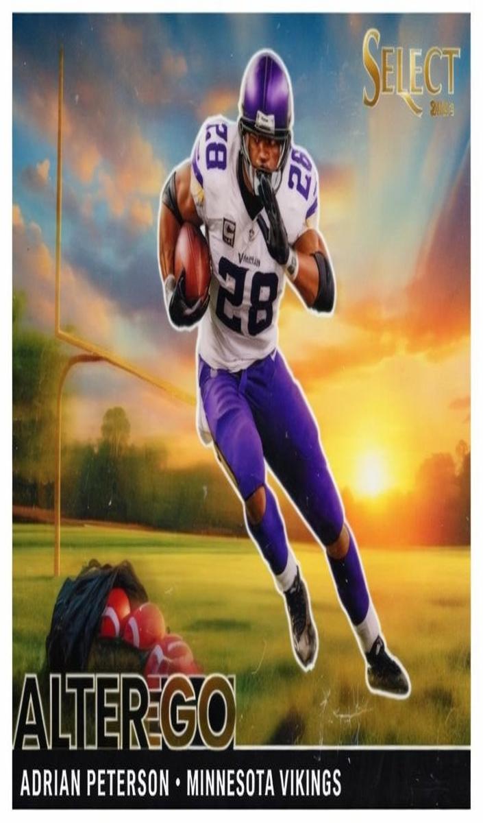 2024 Panini Select Football Adrian Peterson #19 PSA 9