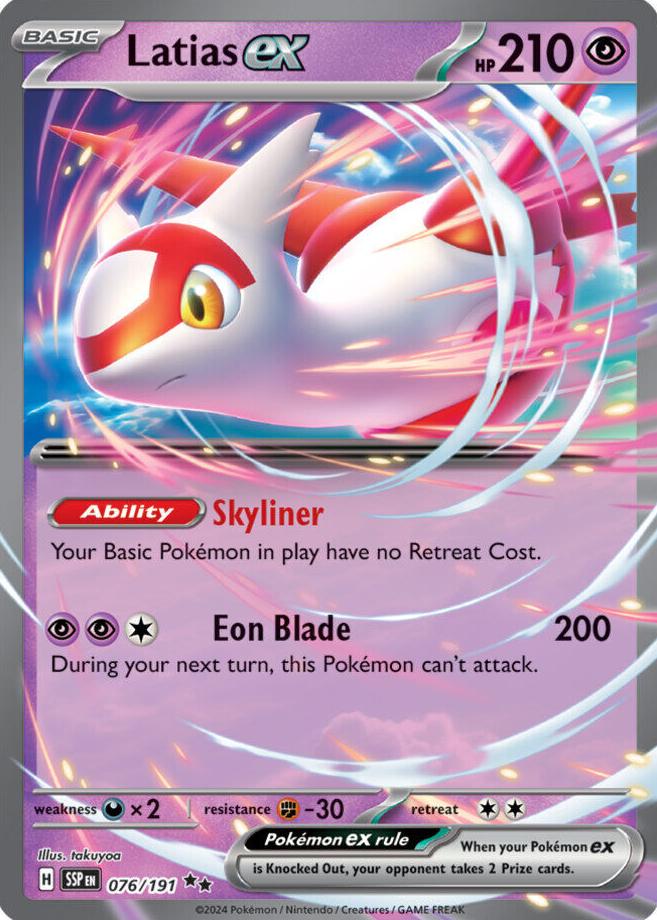 2024 Pokemon Scarlet & Violet Surging Sparks Latias #76