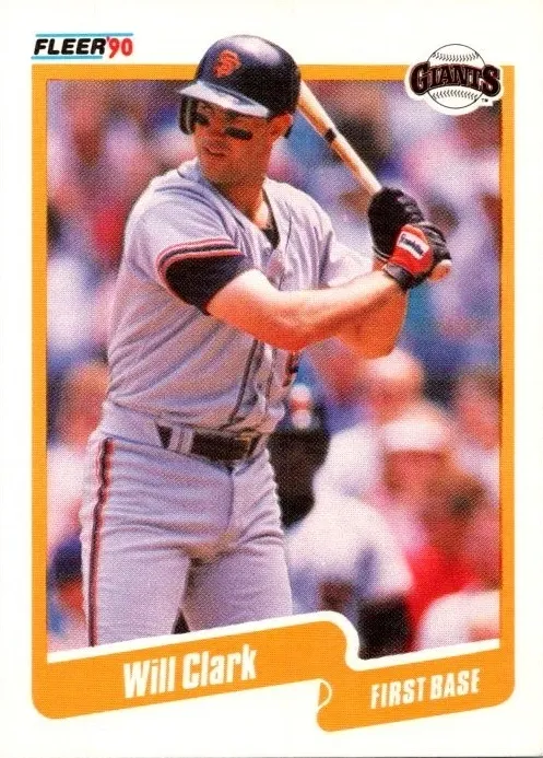 1990 Fleer Baseball Will Clark #54