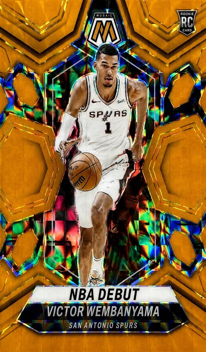2023 Panini Mosaic Basketball Orange Fluorescent Victor Wembanyama #257