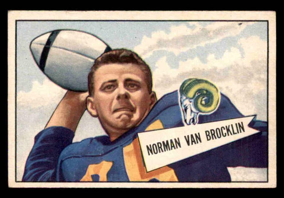 1952 Bowman Small Football Norm Van Brocklin #1 PSA 6