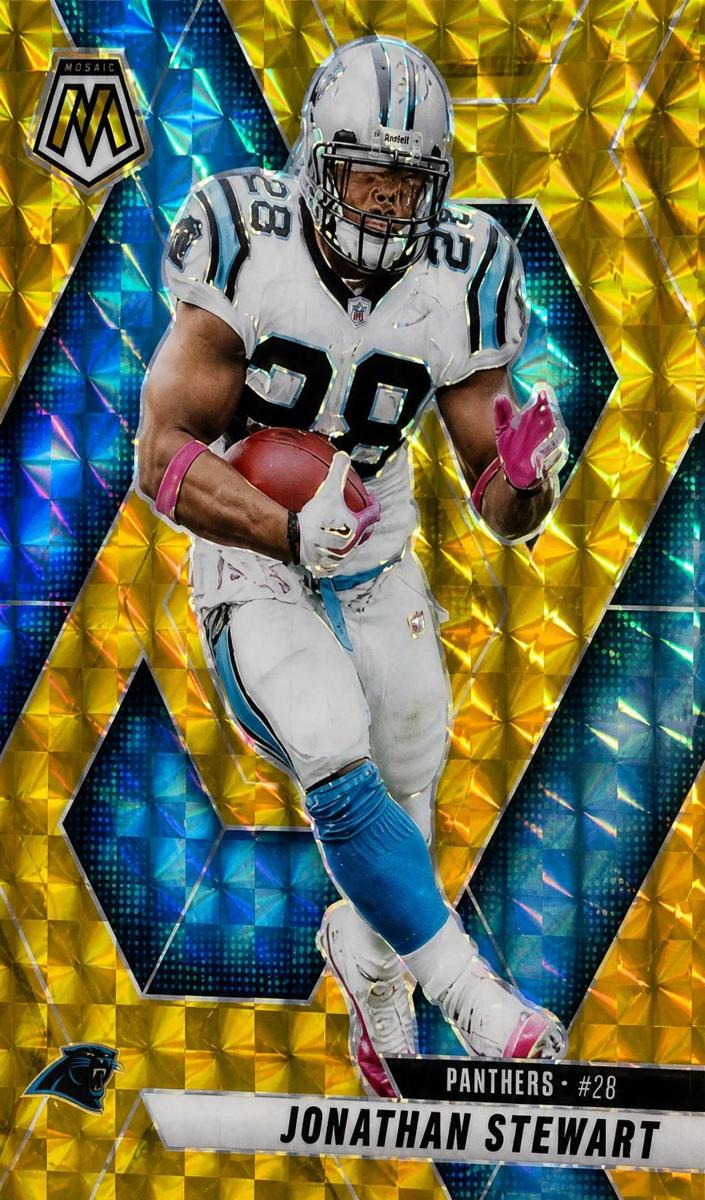 2025 Panini Mosaic Football Gold Jonathan Stewart #17