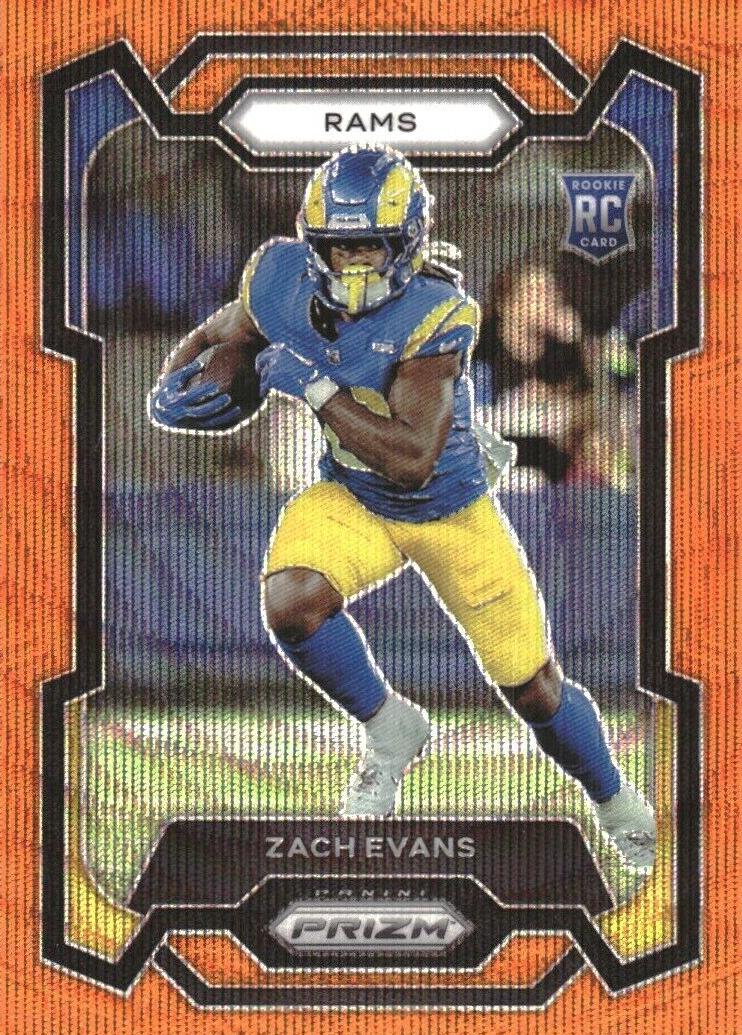 2023 Panini Prizm Football Orange Wave Zach Evans #359 PSA 9