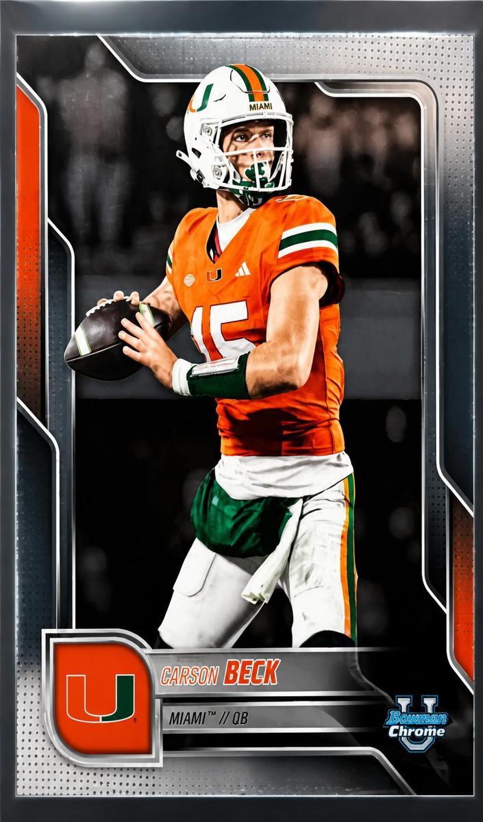 2025 Bowman Chrome University Football Carson Beck #138
