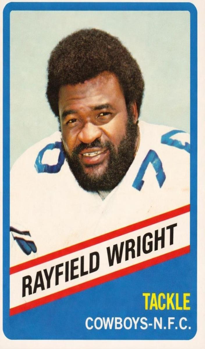 1976 Topps Wonder Bread Football Rayfield Wright #8 PSA 7