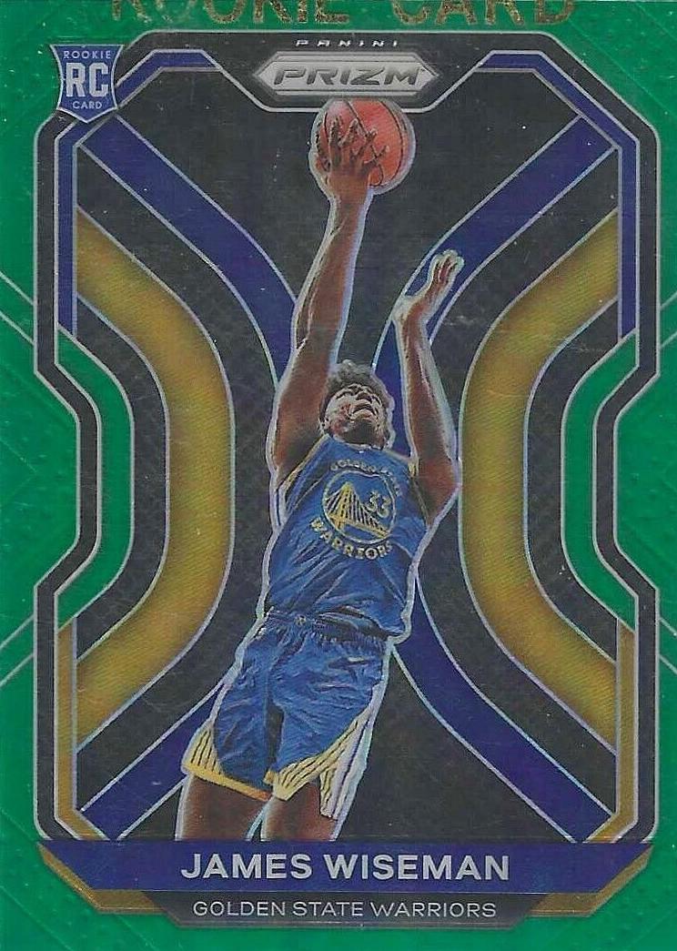 2020 Panini Prizm Basketball Prizms Green James Wiseman #268 SGC 9.5