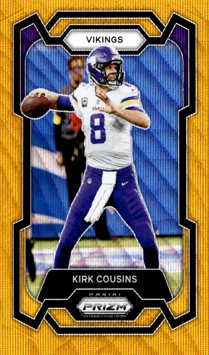 2023 Panini Prizm Football Gold Wave Kirk Cousins #197 PSA 9