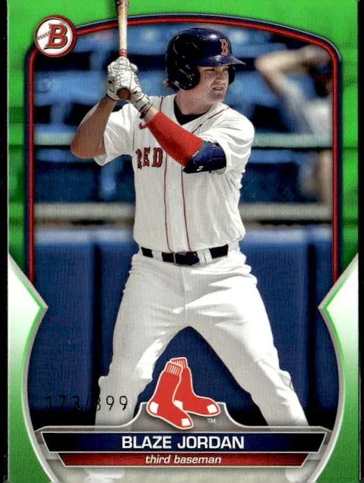 2023 Bowman Prospects Baseball Neon Green Blaze Jordan #BP-101